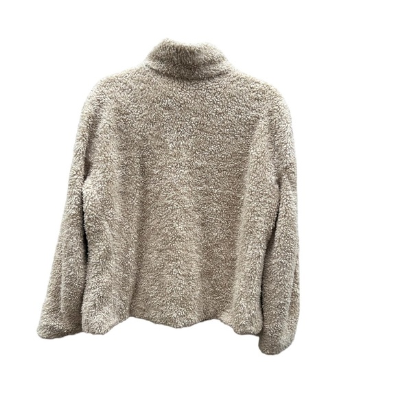 Pendleton Fuzzy Sherpa Plush Zip Jacket Beige Heather/Blue Ombre Plaid Size L - Picture 5 of 10